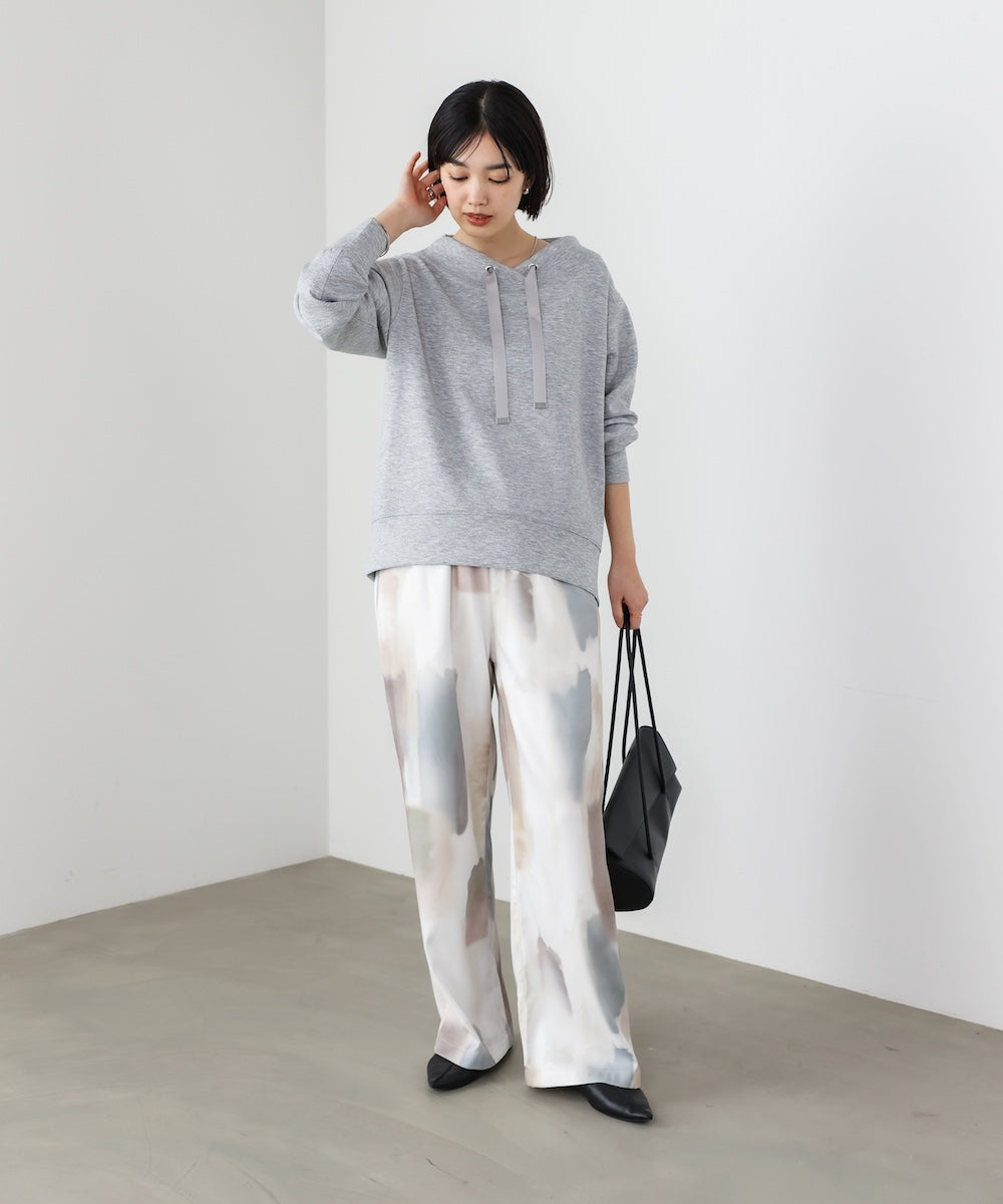 水彩柄ワイドイージーパンツ