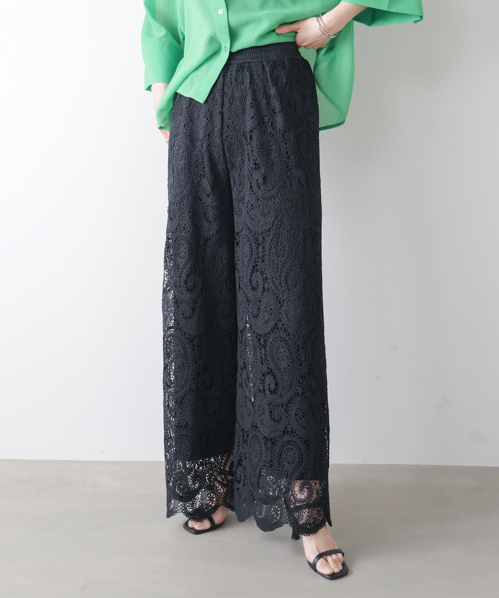 ペイズリーレースパンツ