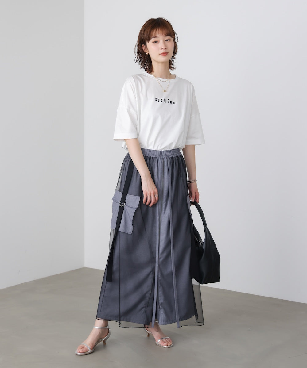 チュールドッキングフロントＺＩＰパンツ［6/19発送予定］