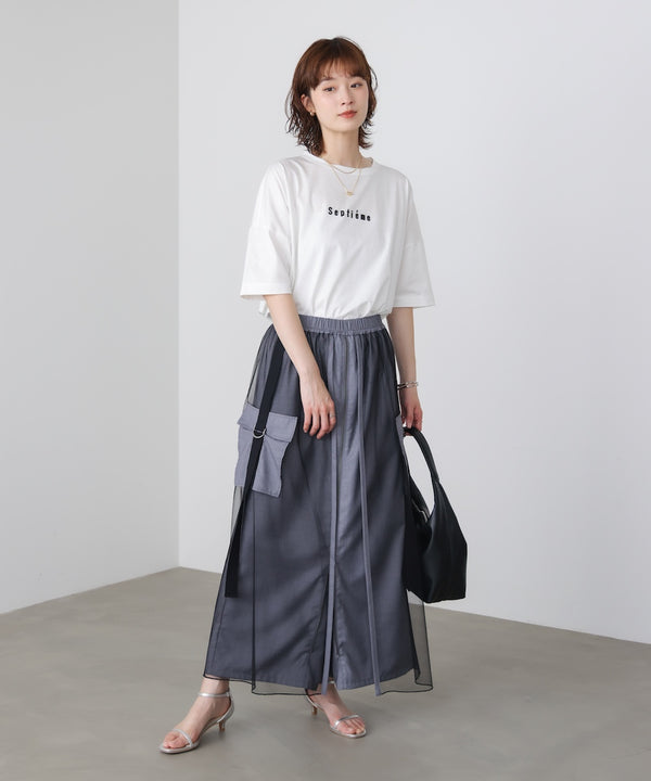 チュールドッキングフロントＺＩＰパンツ［6/19発送予定］