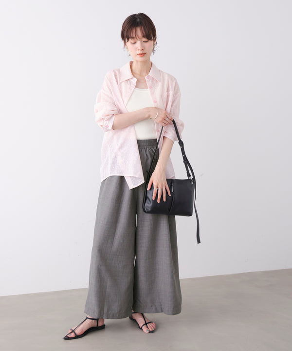 麻ライクパンツ［GRAY6/17発送予定］