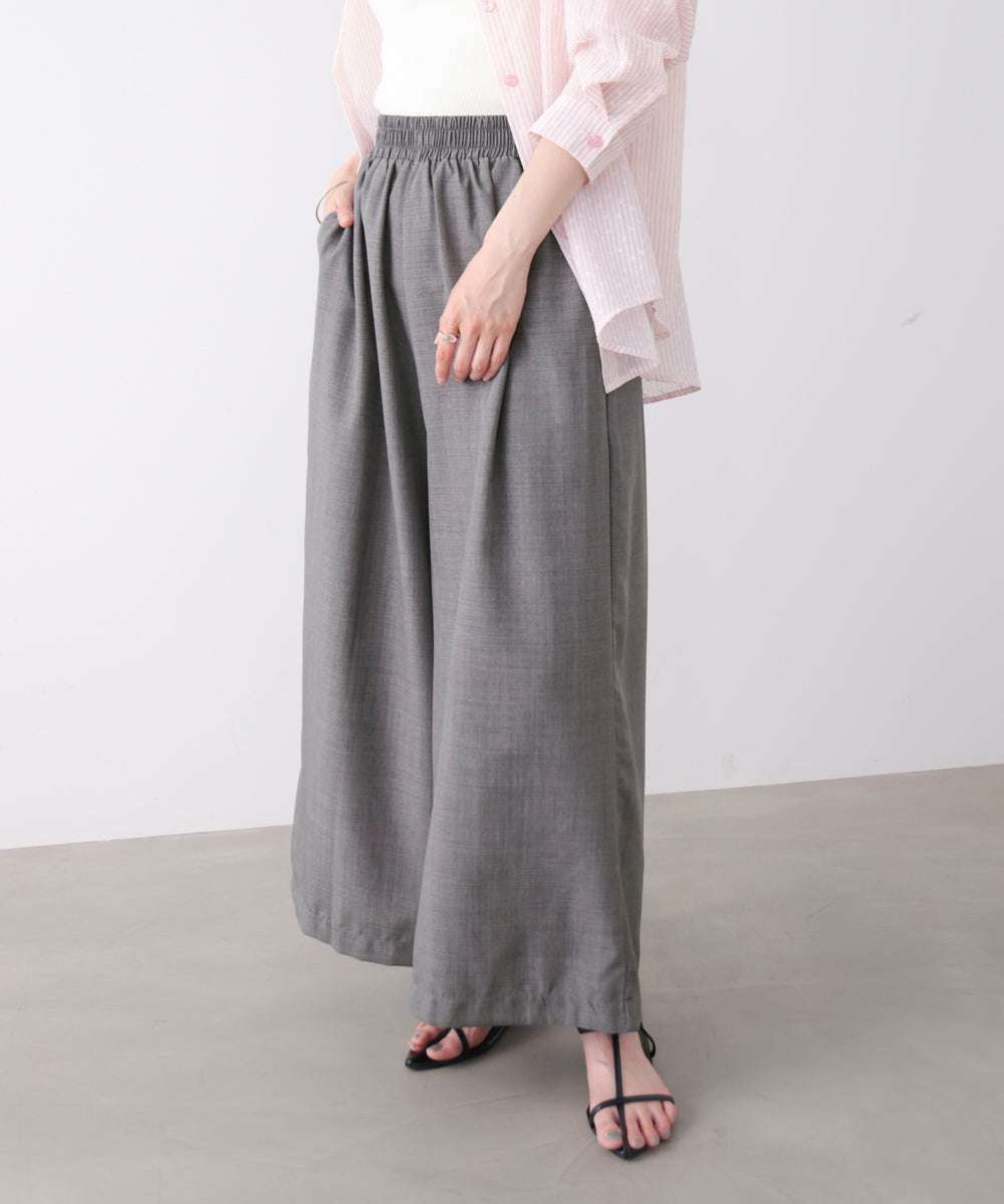 麻ライクパンツ［GRAY6/17発送予定］
