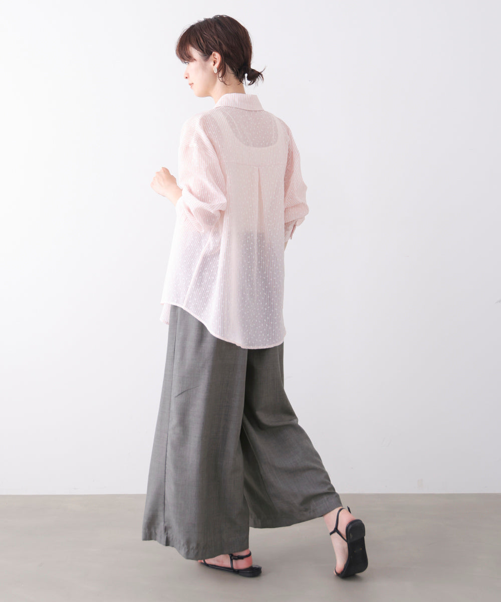 麻ライクパンツ［GRAY6/17発送予定］