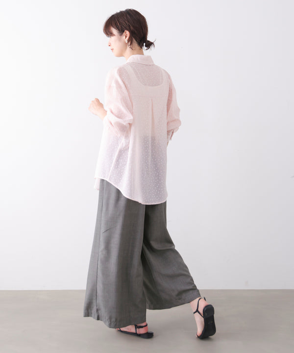 麻ライクパンツ［GRAY6/17発送予定］