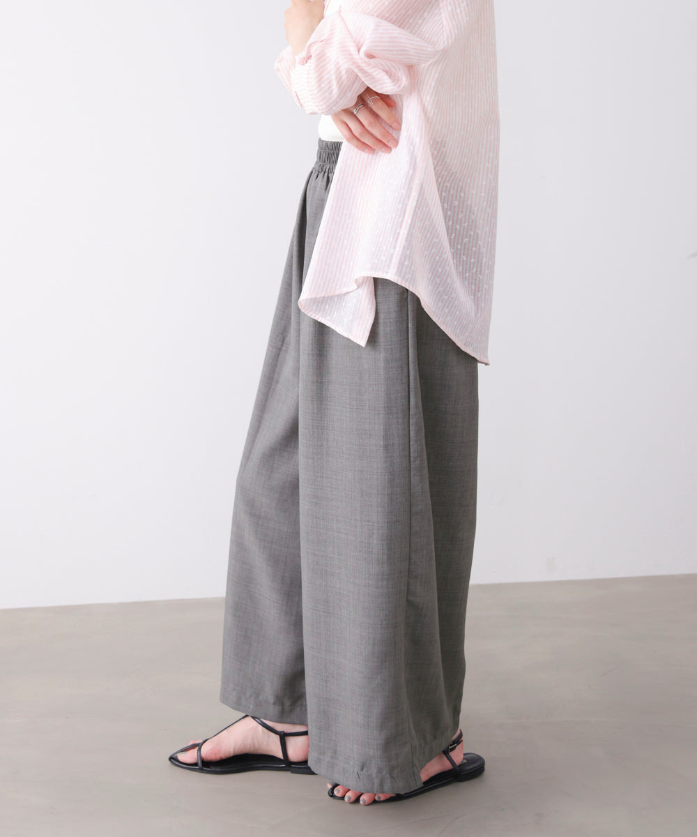 麻ライクパンツ［GRAY6/17発送予定］