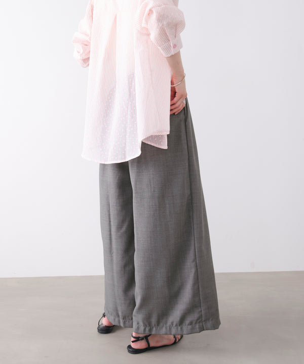 麻ライクパンツ［GRAY6/17発送予定］