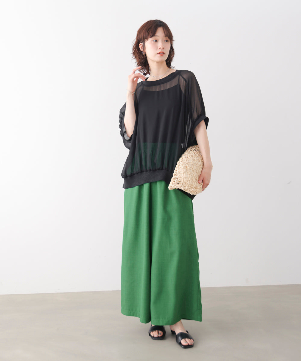 麻ライクパンツ［GRAY6/17発送予定］