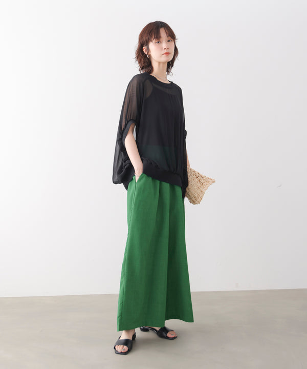 麻ライクパンツ［GRAY6/17発送予定］