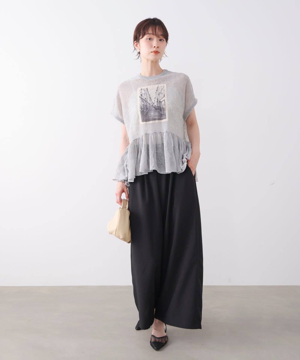 麻ライクパンツ［GRAY6/17発送予定］