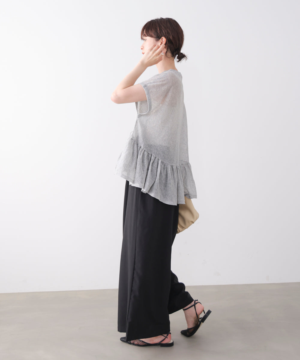 麻ライクパンツ［GRAY6/17発送予定］