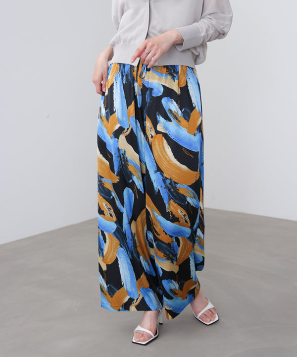 ペインティング柄ＲＥＬＡＸパンツ［4/30発送予定］