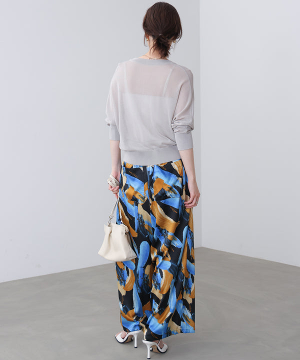 ペインティング柄ＲＥＬＡＸパンツ［4/30発送予定］