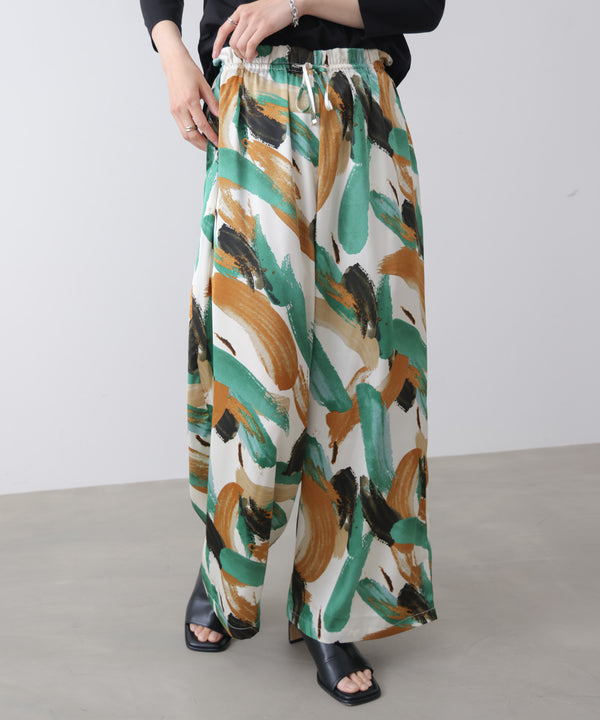 ペインティング柄ＲＥＬＡＸパンツ［4/30発送予定］