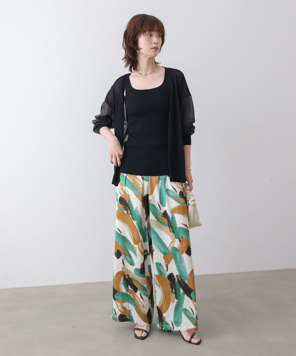 ペインティング柄ＲＥＬＡＸパンツ［4/30発送予定］