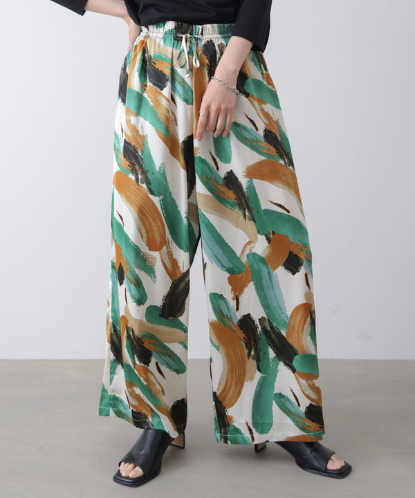 ペインティング柄ＲＥＬＡＸパンツ［4/30発送予定］