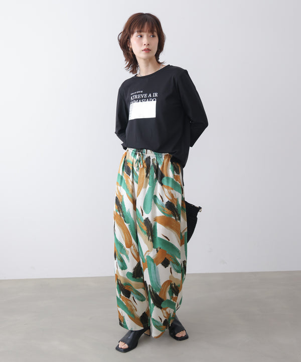ペインティング柄ＲＥＬＡＸパンツ［4/30発送予定］