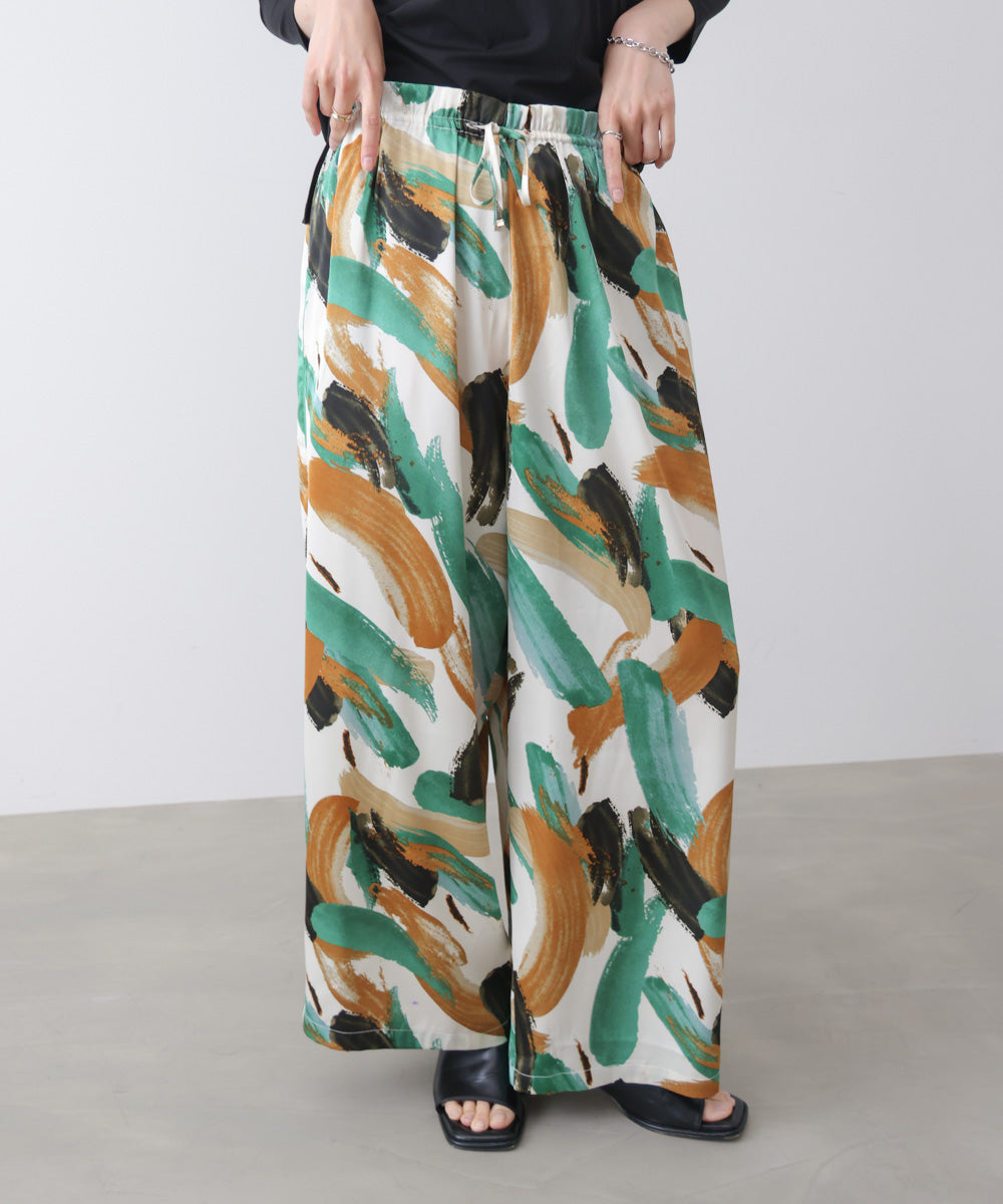 ペインティング柄ＲＥＬＡＸパンツ［4/30発送予定］