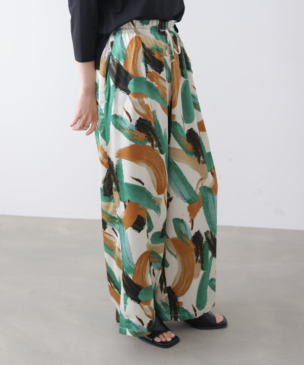 ペインティング柄ＲＥＬＡＸパンツ［4/30発送予定］