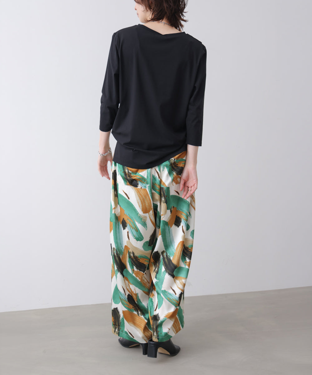 ペインティング柄ＲＥＬＡＸパンツ［4/30発送予定］