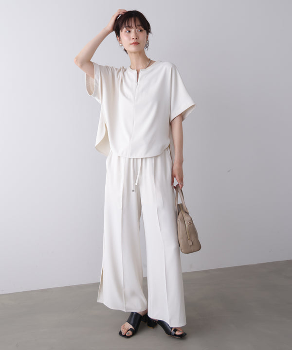 【接触冷感】ダブルクロススリットパンツ［5/28発送予定］