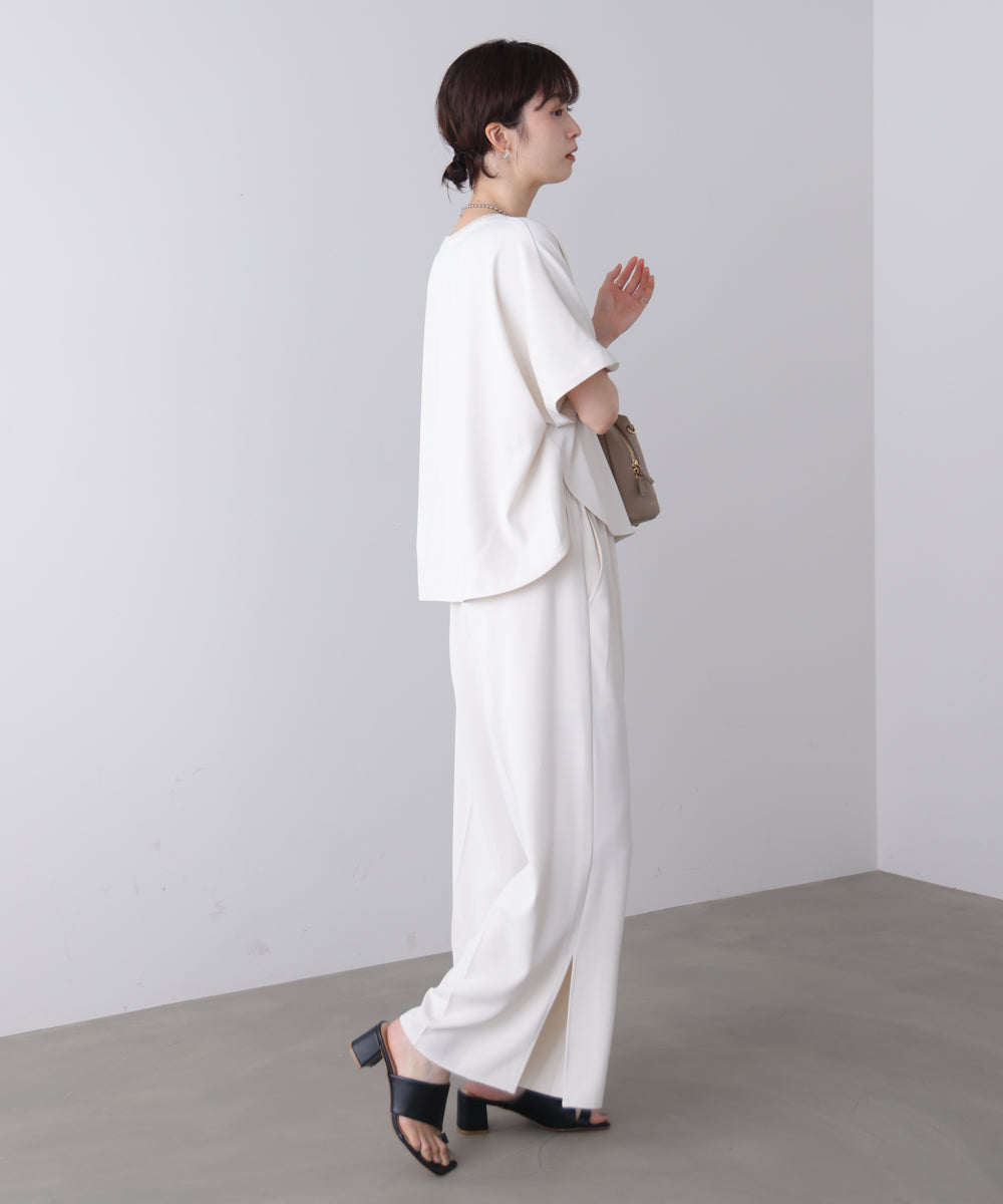 【接触冷感】ダブルクロススリットパンツ［5/28発送予定］