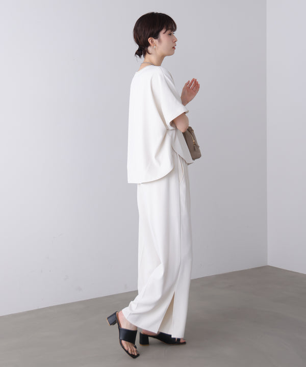 【接触冷感】ダブルクロススリットパンツ［5/28発送予定］