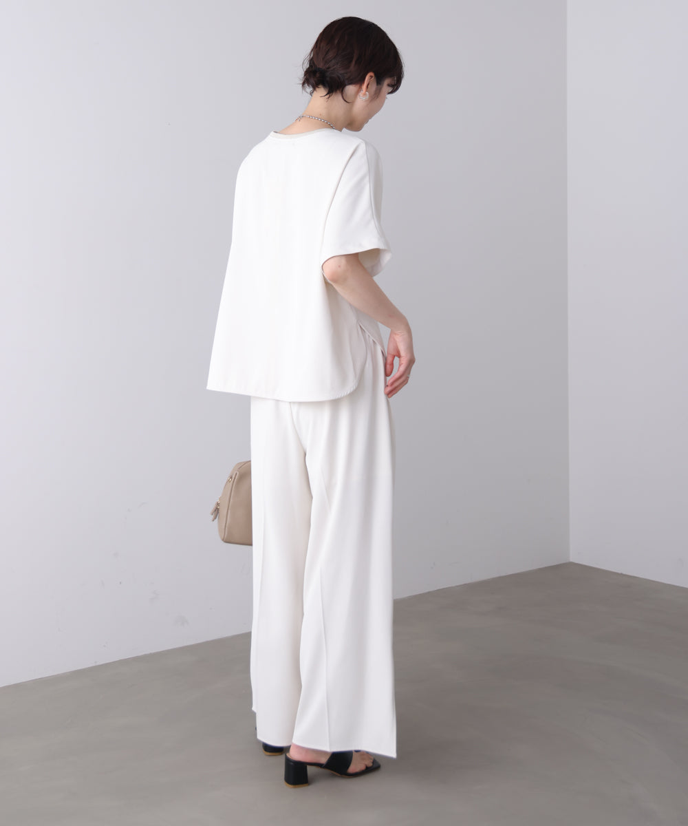 【接触冷感】ダブルクロススリットパンツ［5/28発送予定］