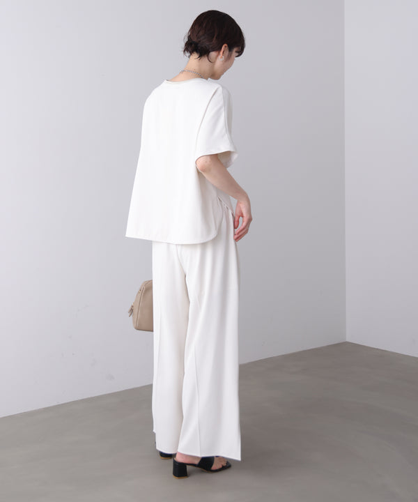 【接触冷感】ダブルクロススリットパンツ［5/28発送予定］