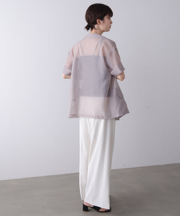 【接触冷感】ダブルクロススリットパンツ［5/28発送予定］