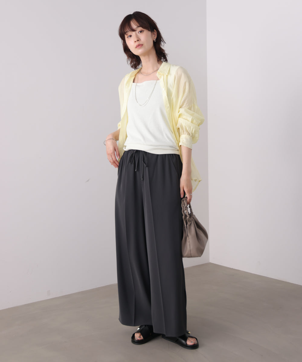 【接触冷感】ダブルクロススリットパンツ［5/28発送予定］