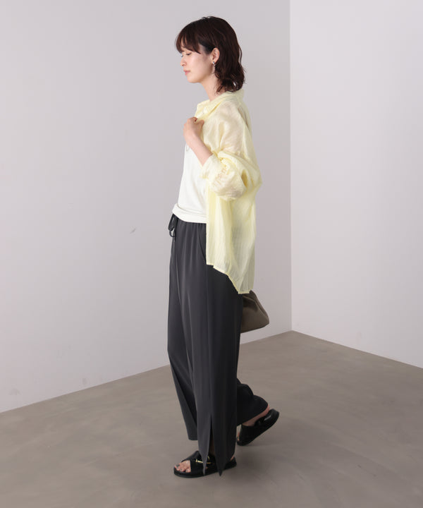 【接触冷感】ダブルクロススリットパンツ［5/28発送予定］