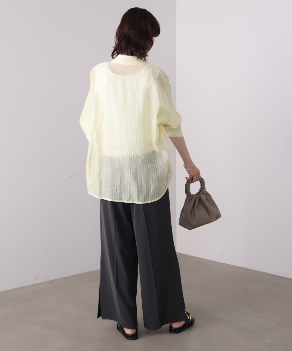 【接触冷感】ダブルクロススリットパンツ［5/28発送予定］