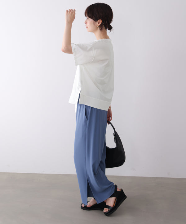 【接触冷感】ダブルクロススリットパンツ［5/28発送予定］