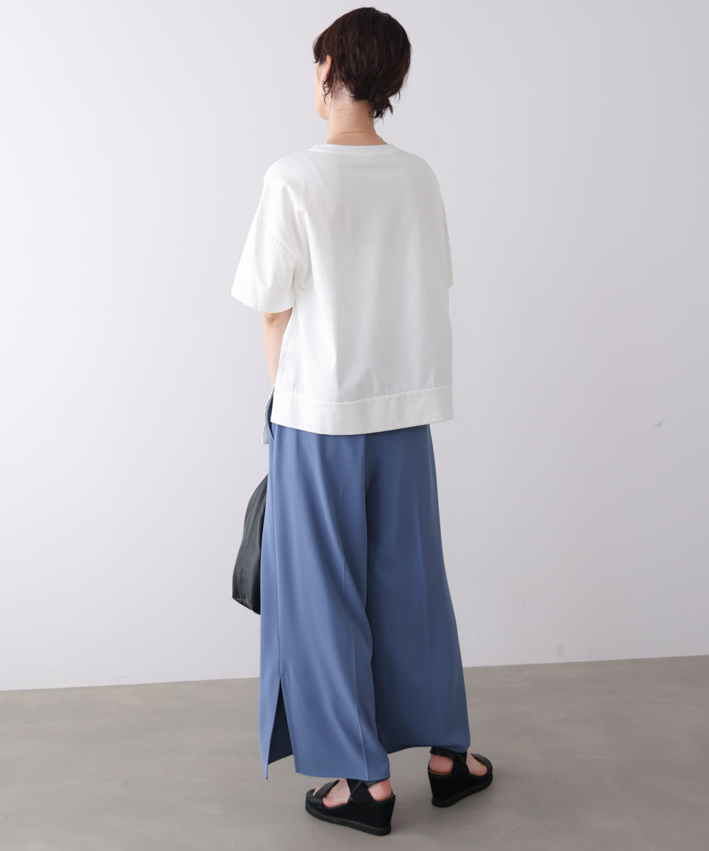 【接触冷感】ダブルクロススリットパンツ［5/28発送予定］
