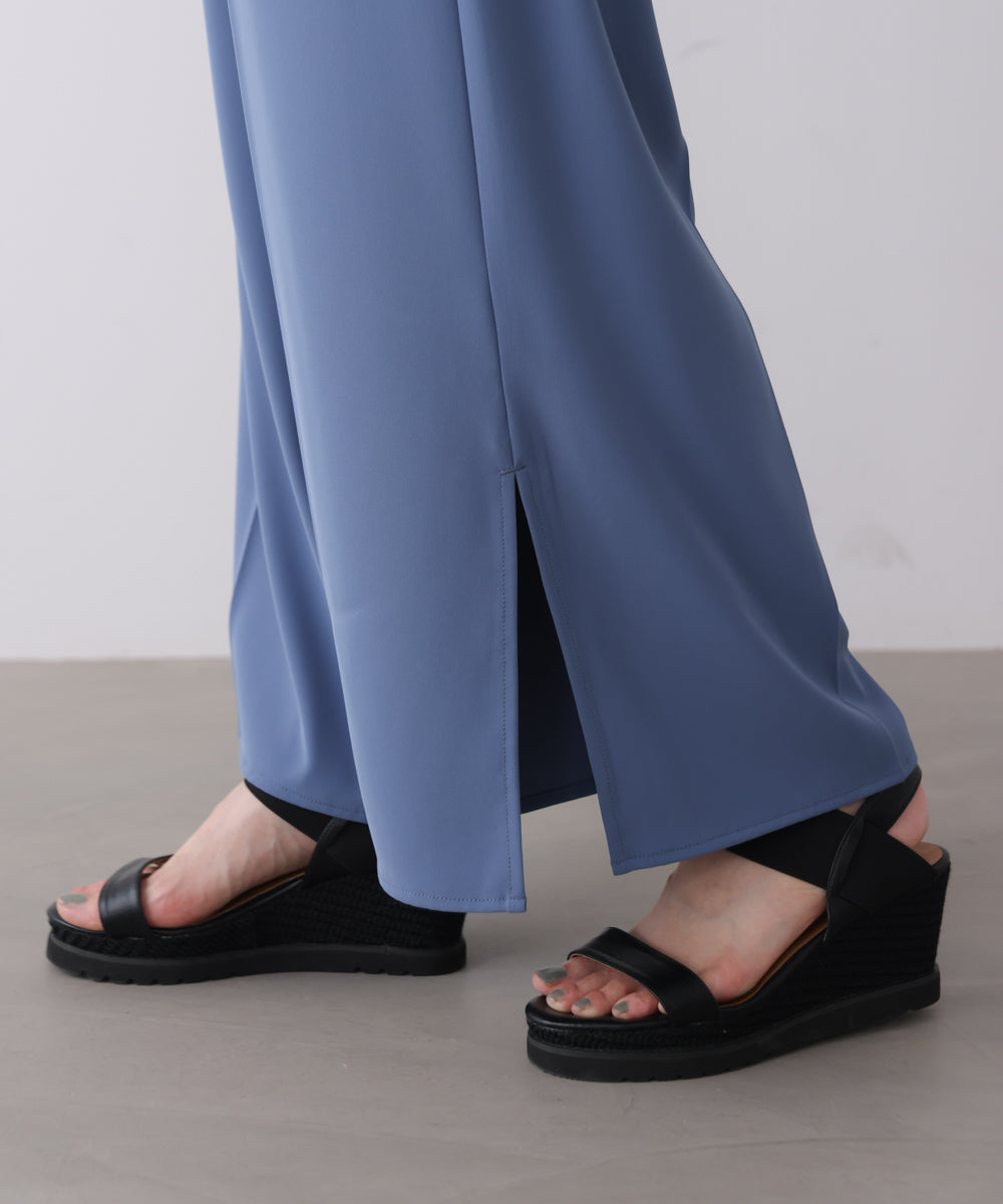 【接触冷感】ダブルクロススリットパンツ［5/28発送予定］