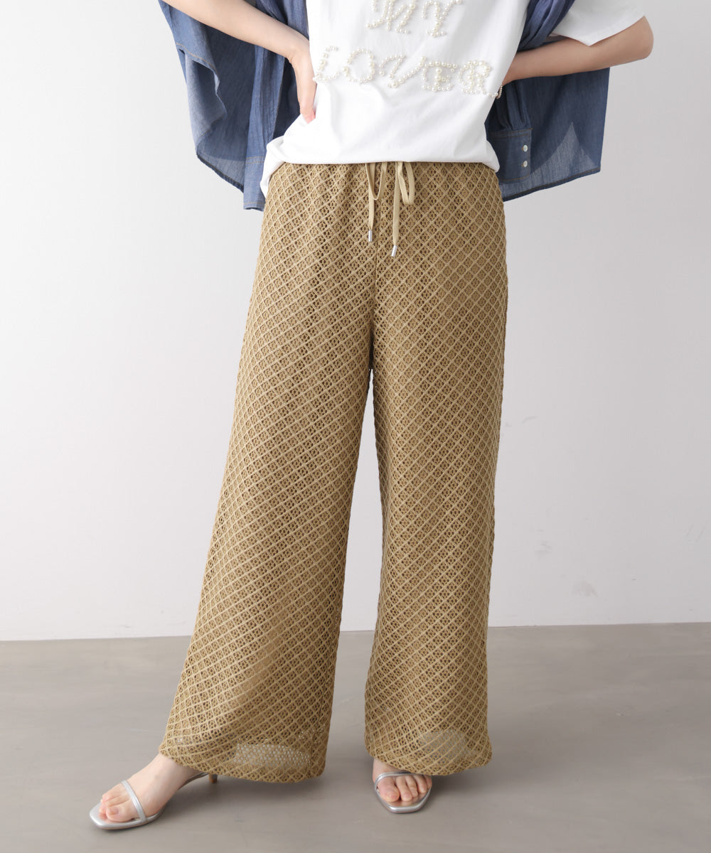 カラミメッシュパンツ［5/22発送予定］