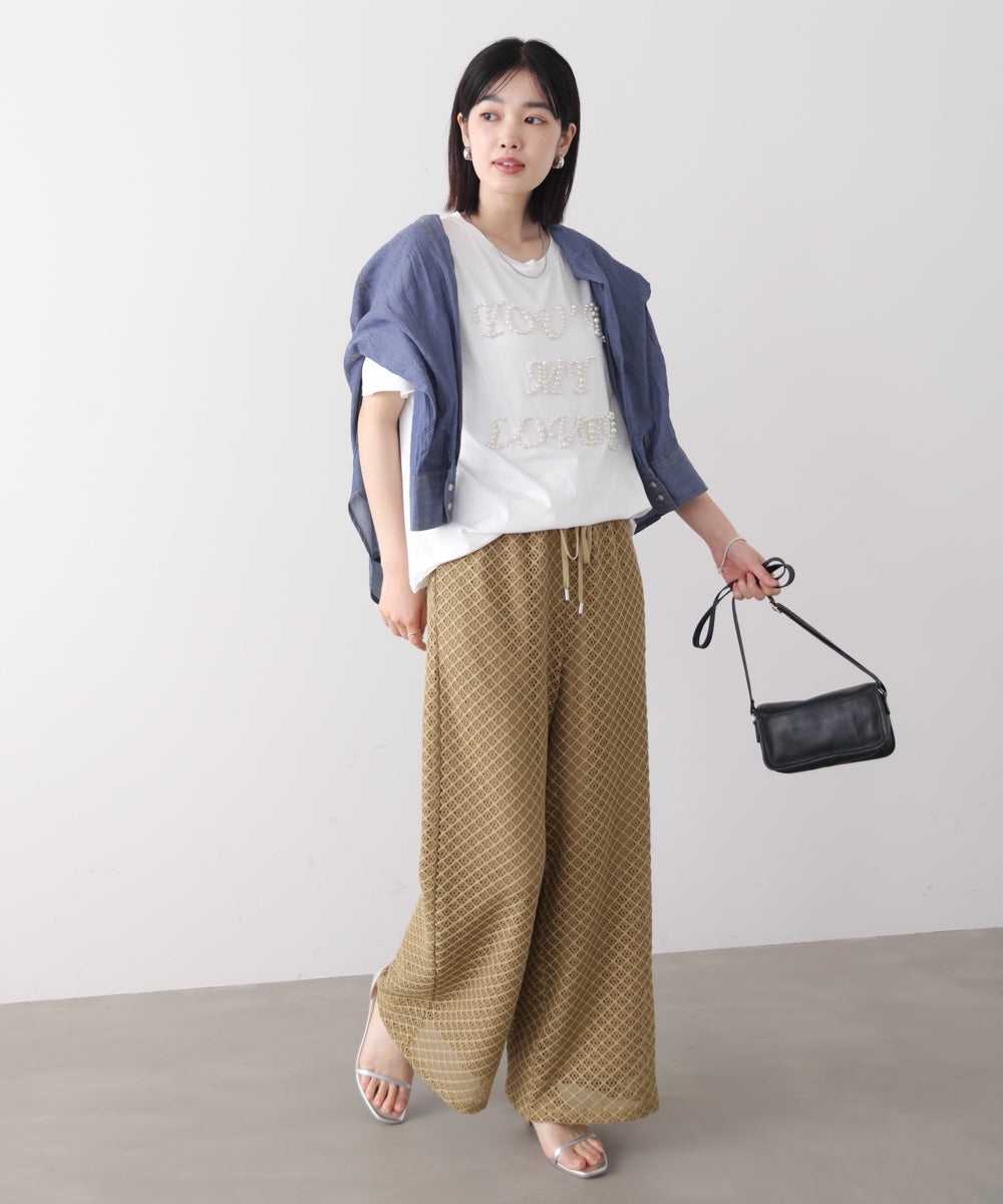カラミメッシュパンツ［5/22発送予定］