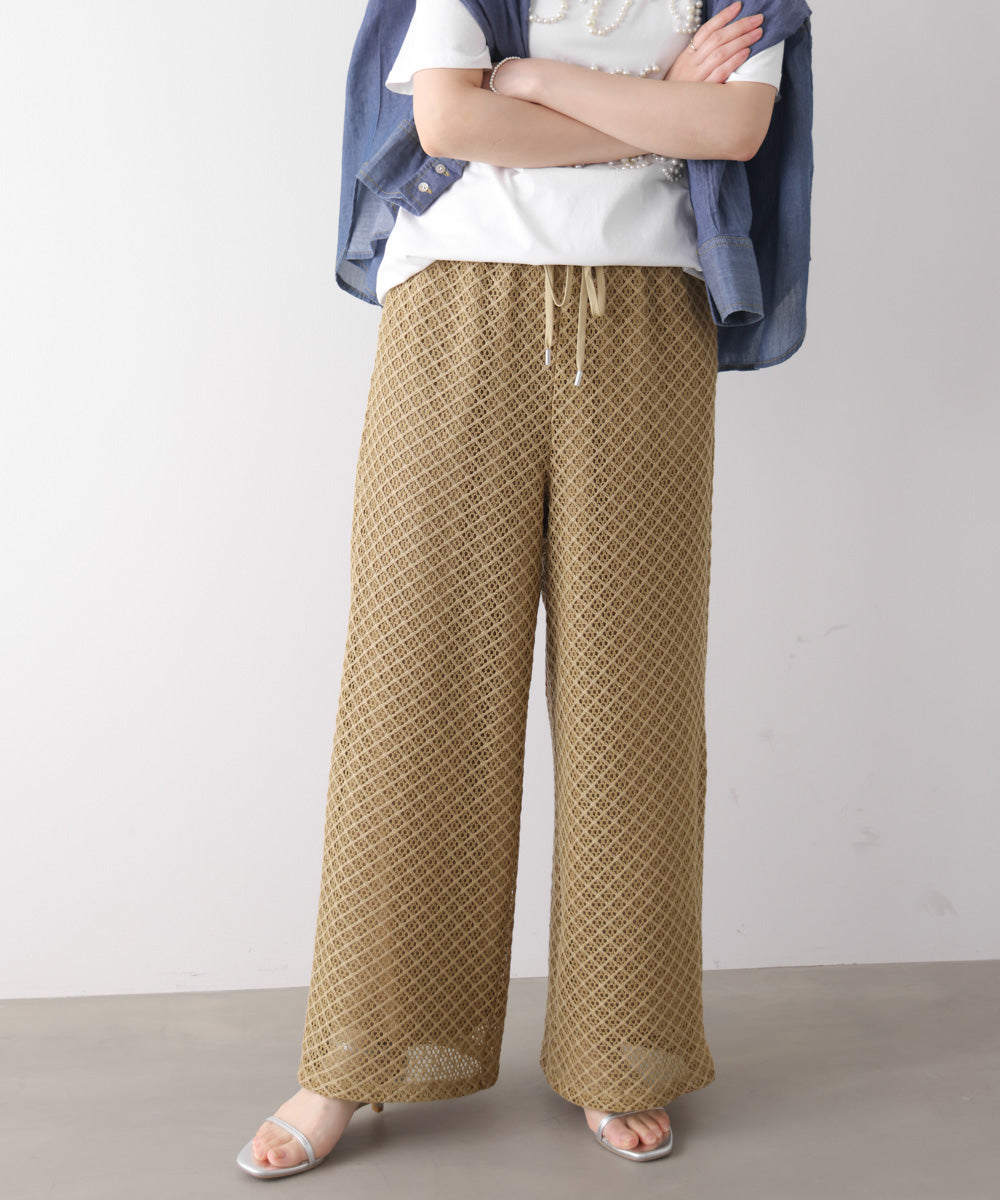カラミメッシュパンツ［5/22発送予定］