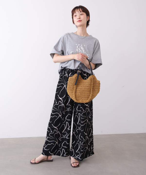 線柄ワイドパンツ［7/15発送予定］