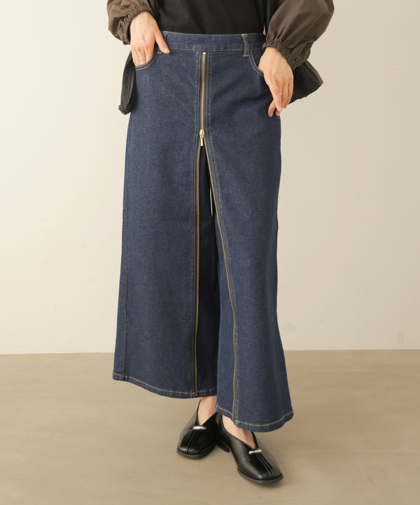 フロントZIPデニムパンツ