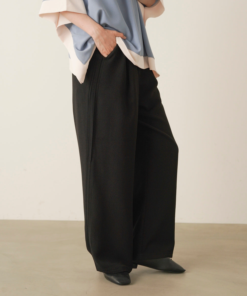 シルクライクサイドタックパンツ［9/11発送予定］