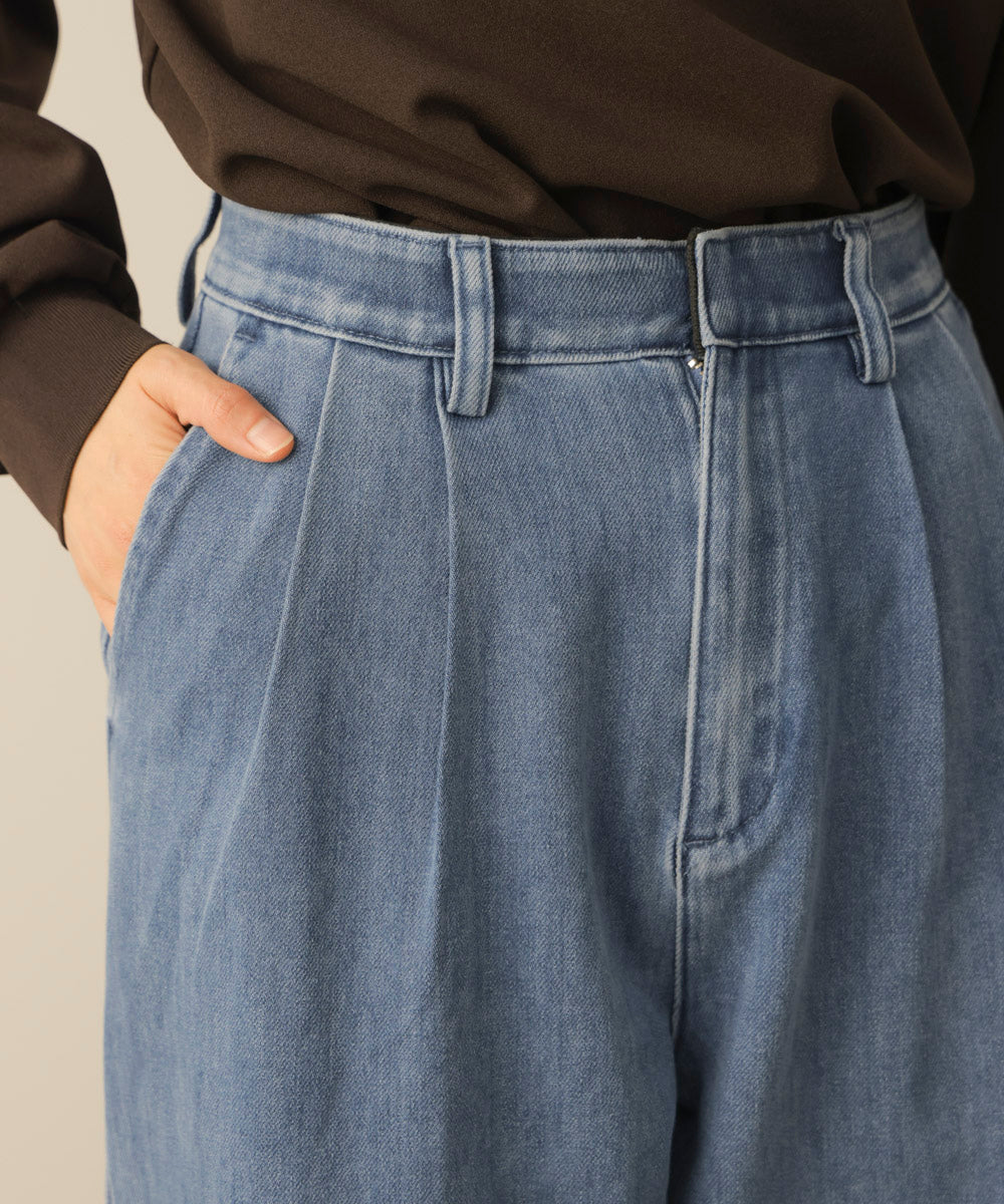 タックデニムパンツ［9/30発送予定］