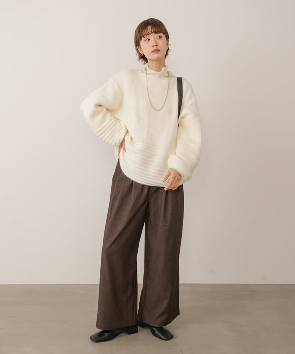 タックツイルワイドパンツ［11/6発送予定］