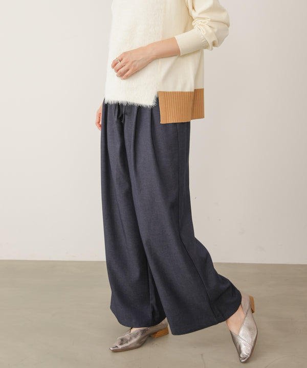 タックツイルワイドパンツ［11/6発送予定］