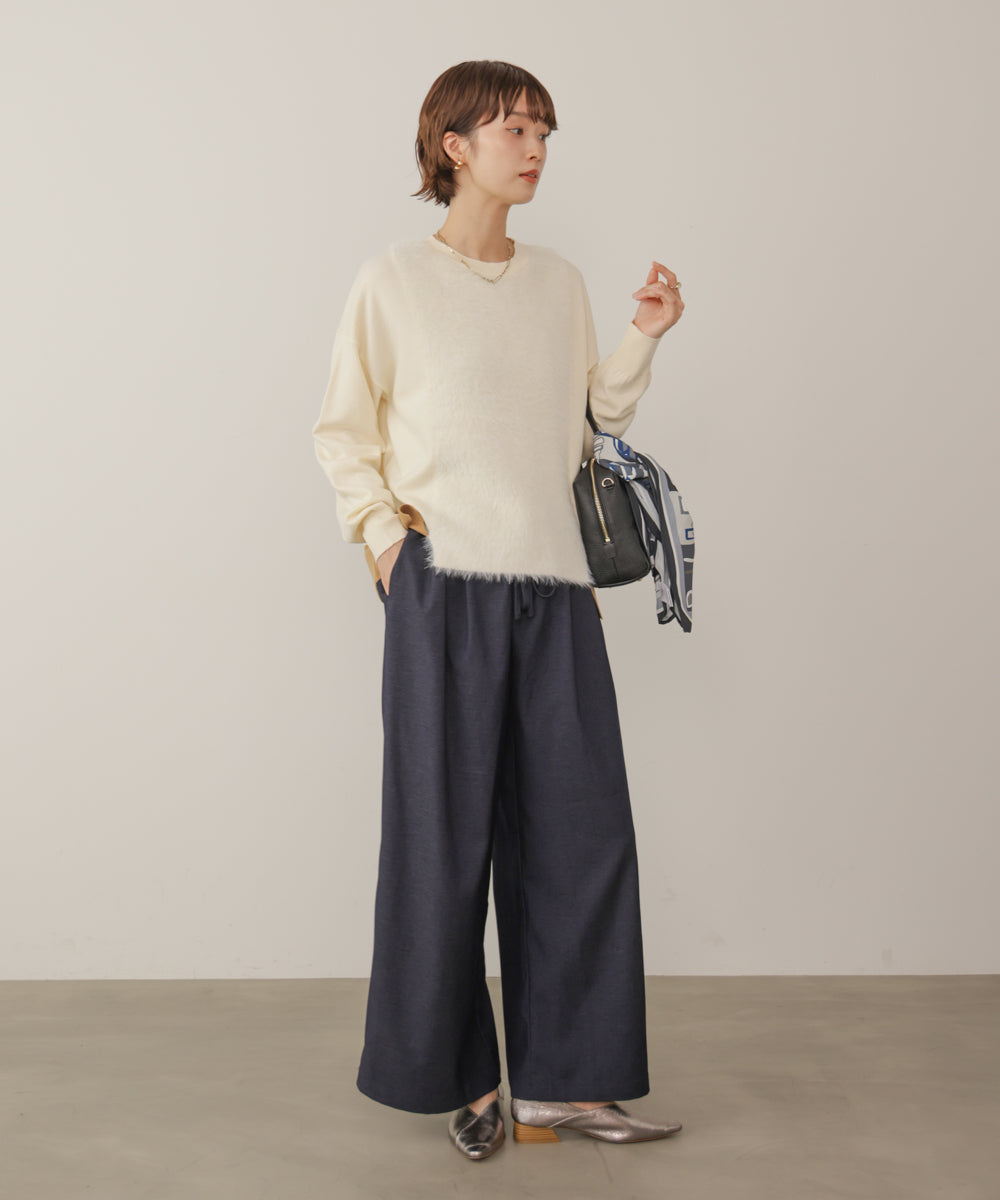 タックツイルワイドパンツ［11/6発送予定］