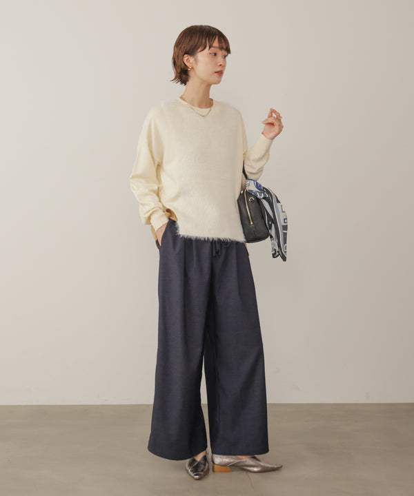 タックツイルワイドパンツ［11/6発送予定］