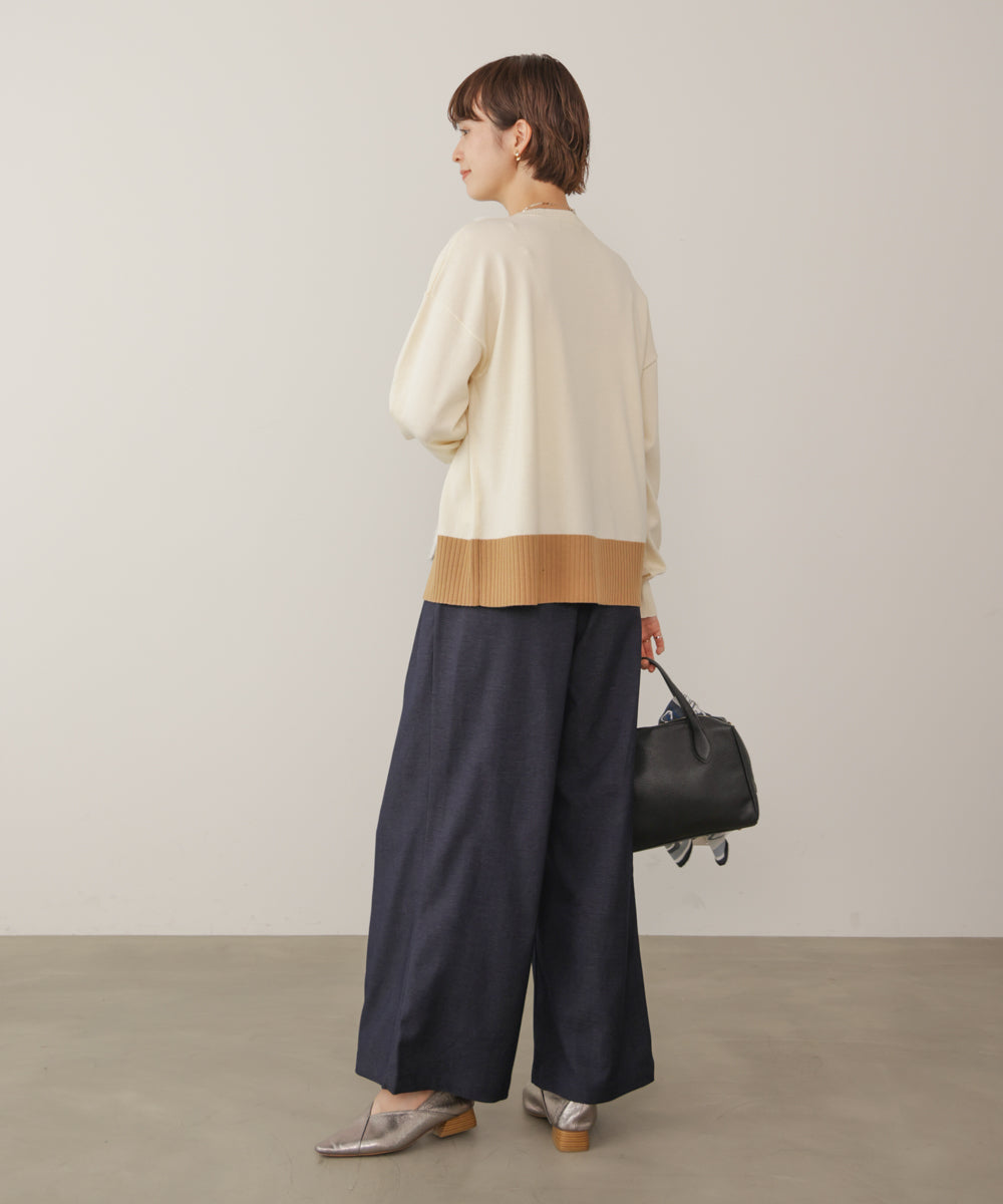 タックツイルワイドパンツ［11/6発送予定］