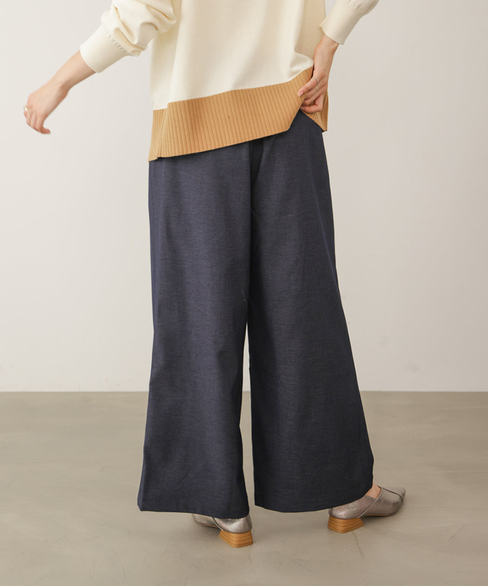 タックツイルワイドパンツ［11/6発送予定］