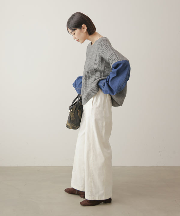 裏起毛HAKIYASEワイドパンツ［11/6発送予定］
