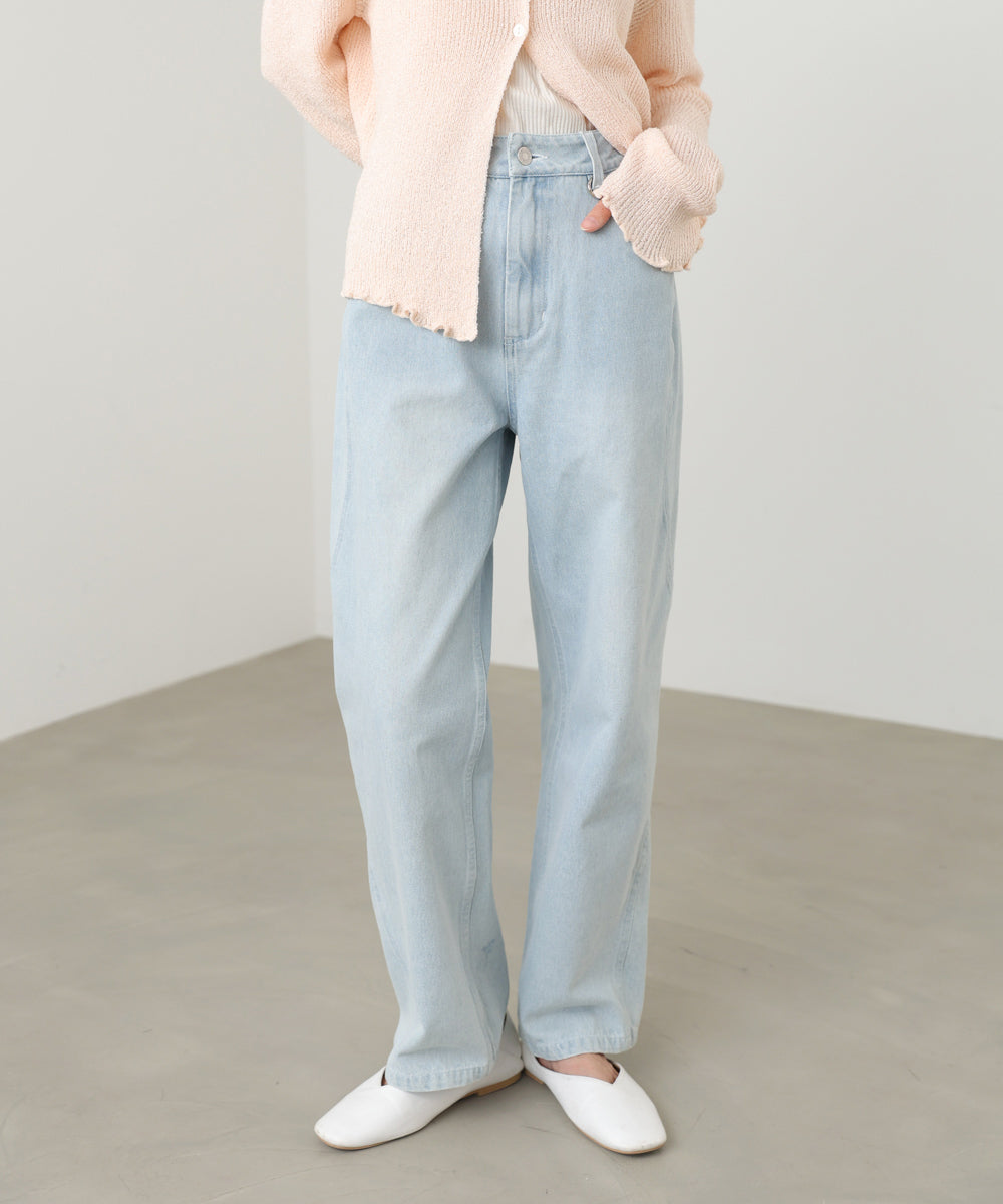 ウェーブラインデニムパンツ